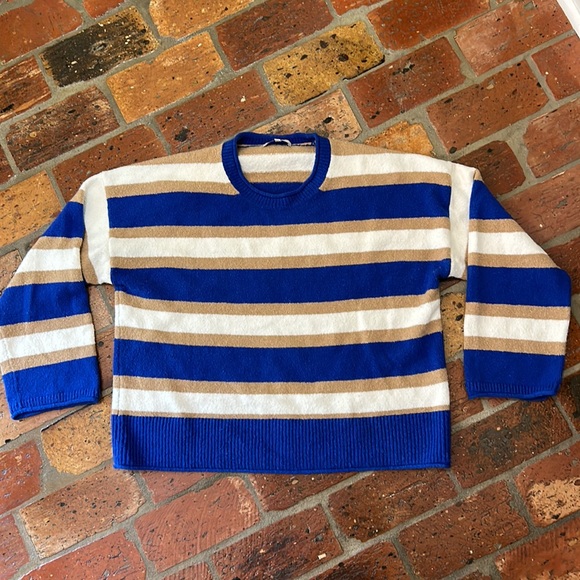 MADEWELL Halo-Striped Belmore Sweater szL - Picture 10 of 12